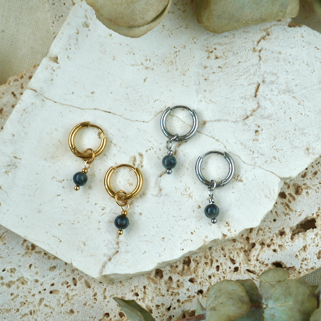 Simple Gemstone Huggie