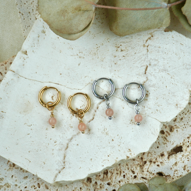 Simple Gemstone Huggie