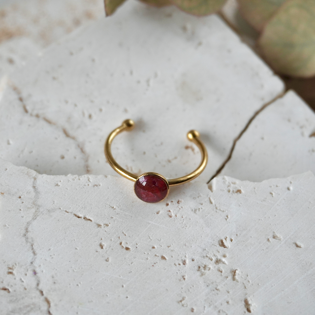 Lava Falls Red Adjustable Slim Ring