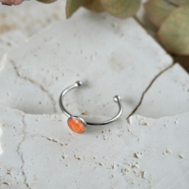 Muskmelon Orange Adjustable Slim Ring