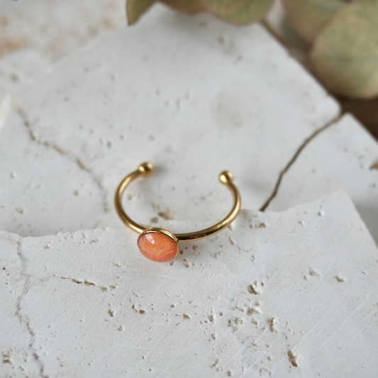 Muskmelon Orange Adjustable Slim Ring