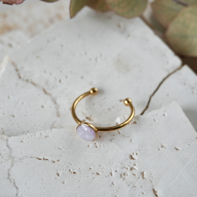 Blushed Lilac Adjustable Slim Ring