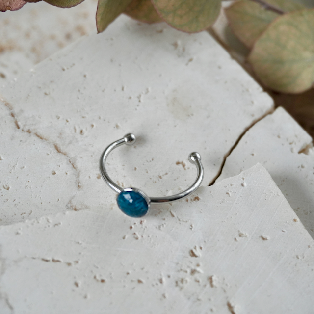 Alexandrite Green Adjustable Slim Ring