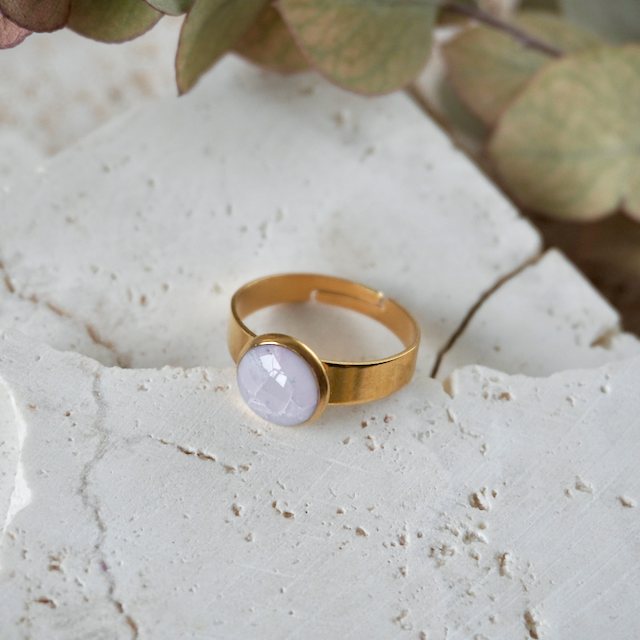 Blushed Lilac Adjustable Small Ring