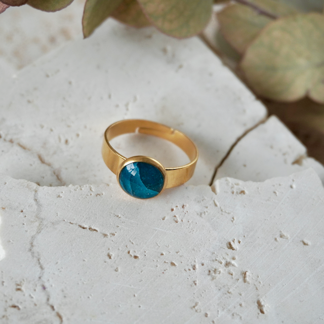 Alexandrite Green Adjustable Small Ring