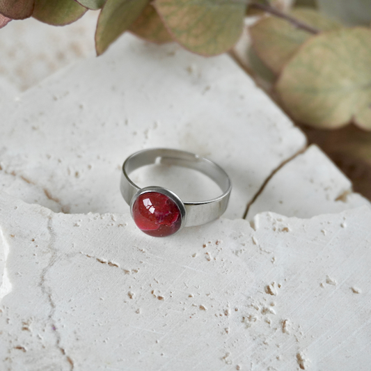 Lava Falls Red Adjustable Small Ring