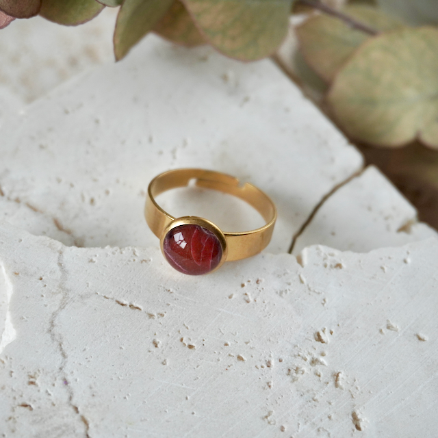 Lava Falls Red Adjustable Small Ring