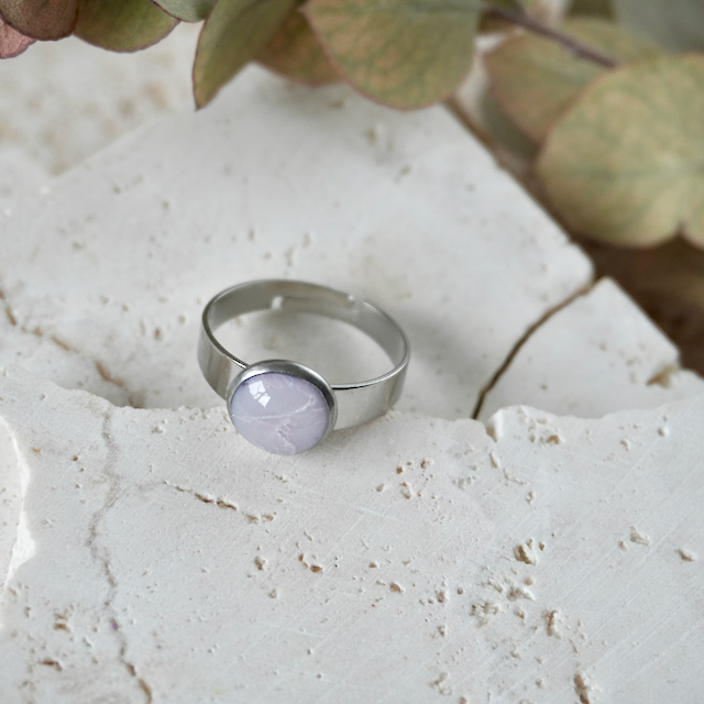 Blushed Lilac Adjustable Small Ring