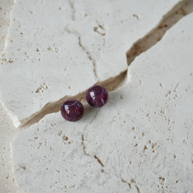 Amaranth Purple Small Studs
