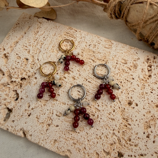 Strength & Spark Four Cluster Huggie Earrings