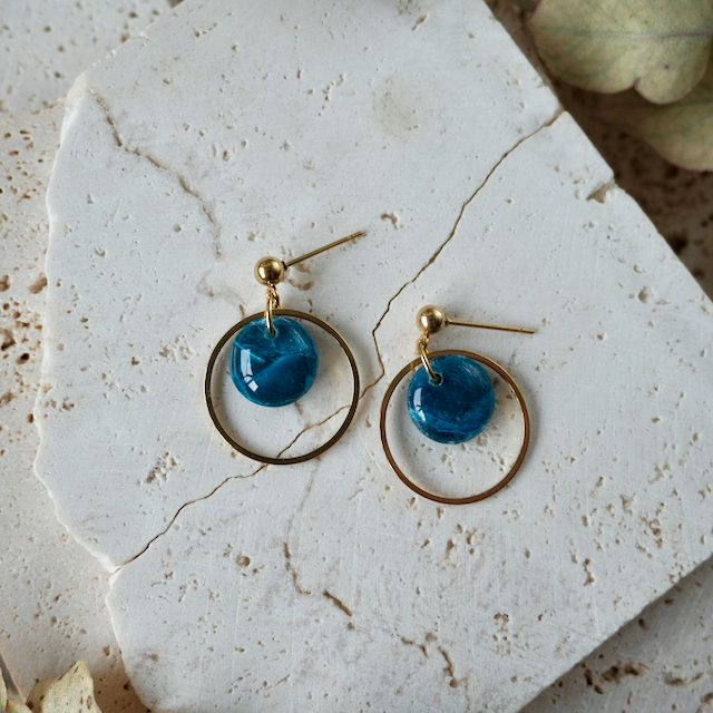 Alexandrite Green Stud Hoop