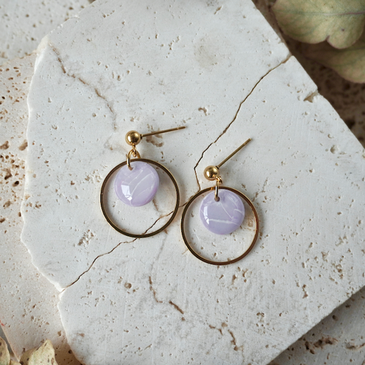 Blushed Lilac Stud Hoop