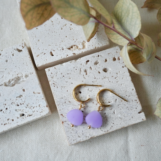 Terra Stud Huggie Pebbles