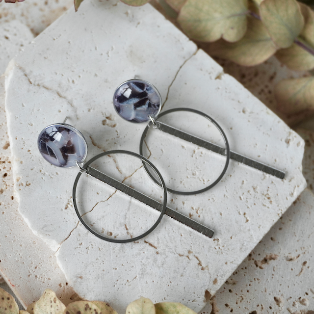 Midnight Onyx Stud Drop Maxi