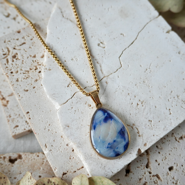 Blue Dusk Teardrop Pendant