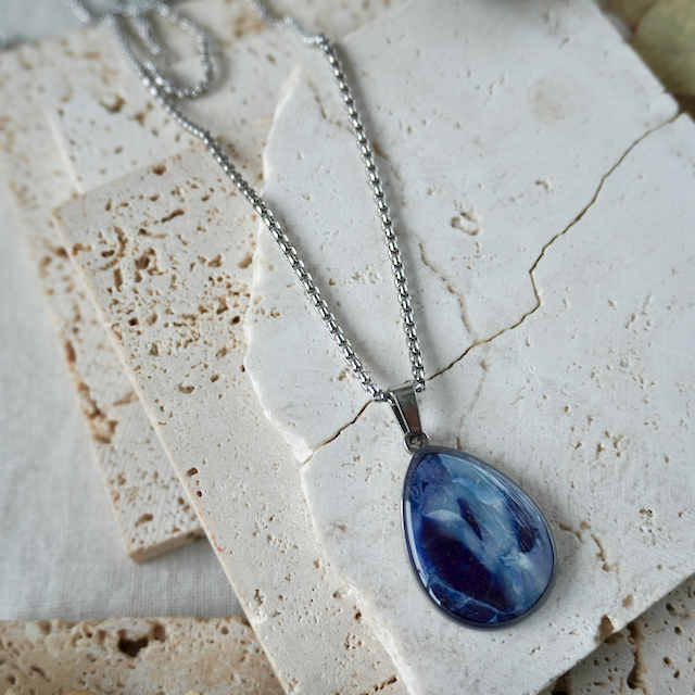 Blue Dusk Teardrop Pendant