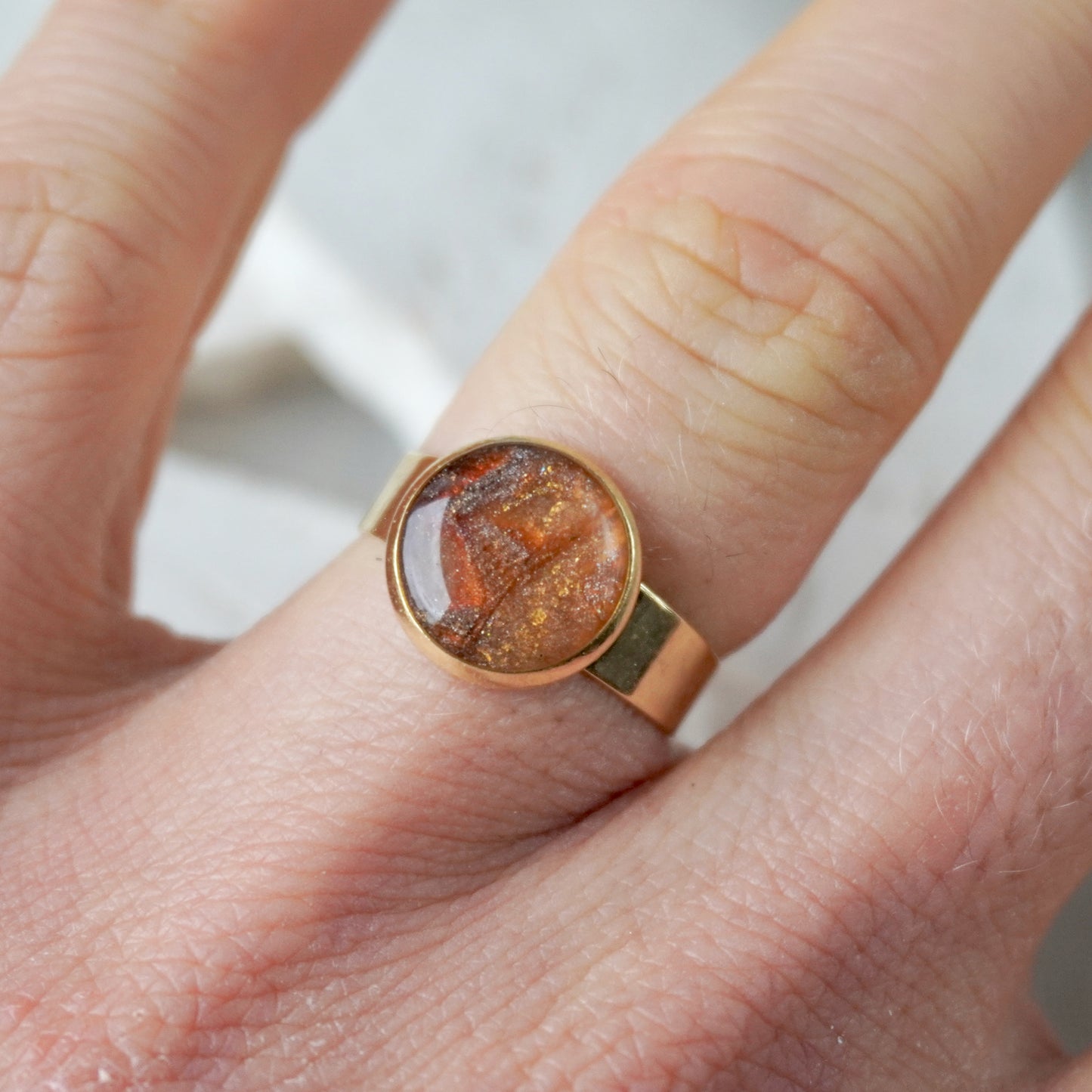 Amber Adjustable Ring