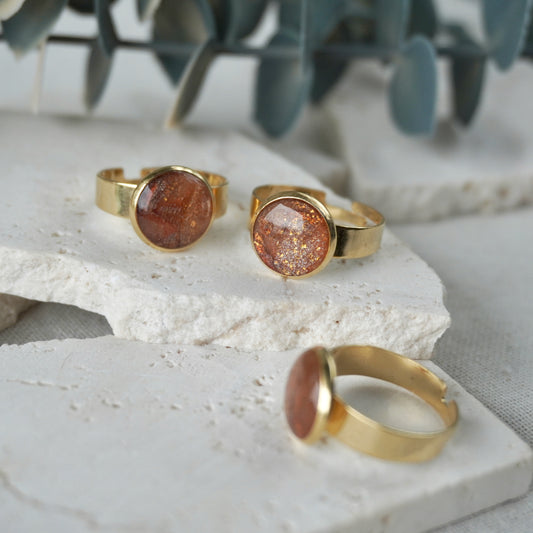 Amber Adjustable Ring