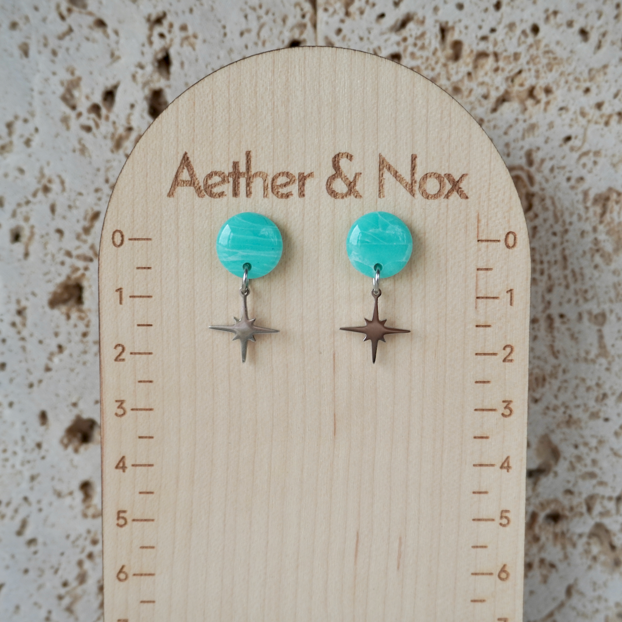 Amazonite Charm Stud