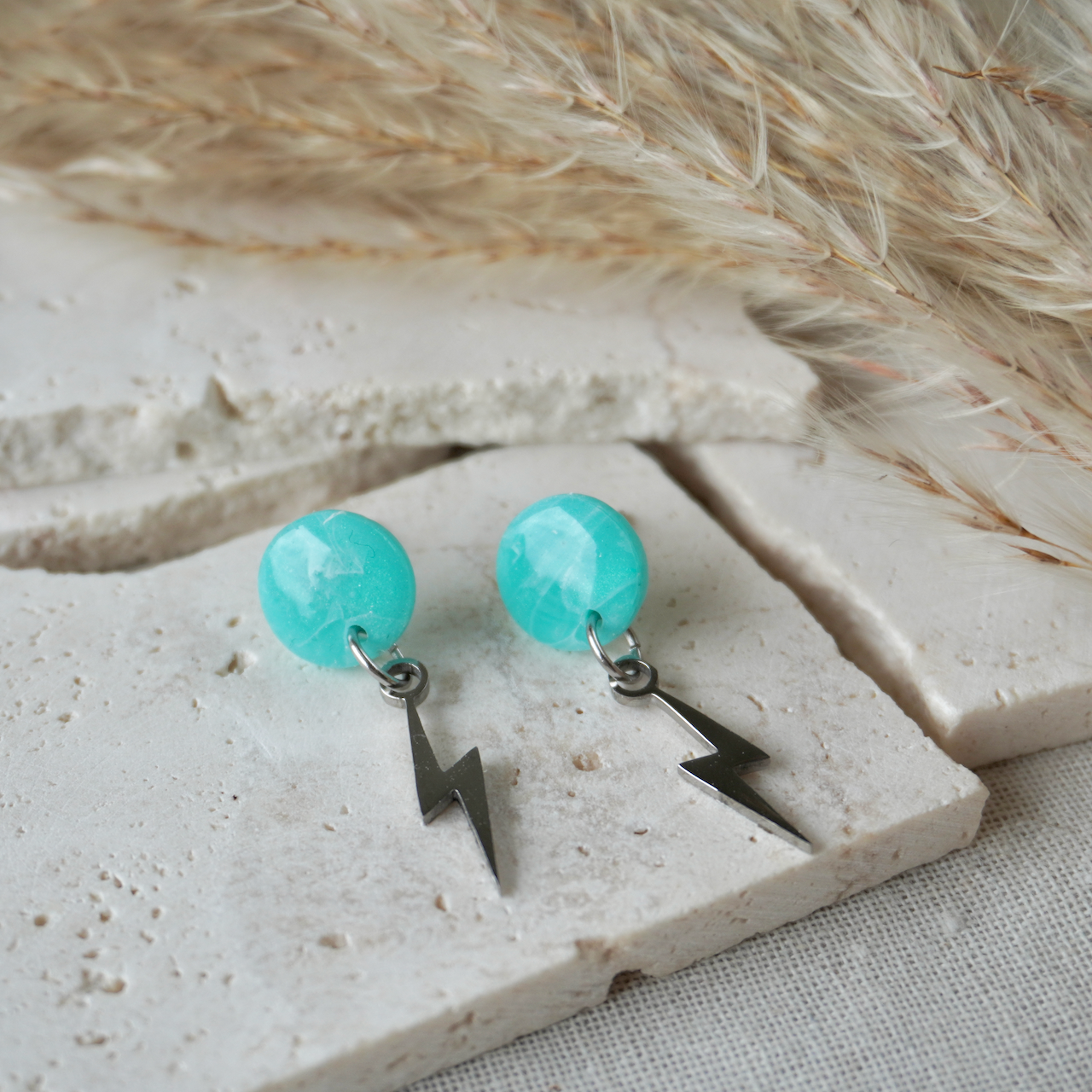 Amazonite Charm Stud