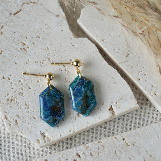 Blue Marble Stud Hex