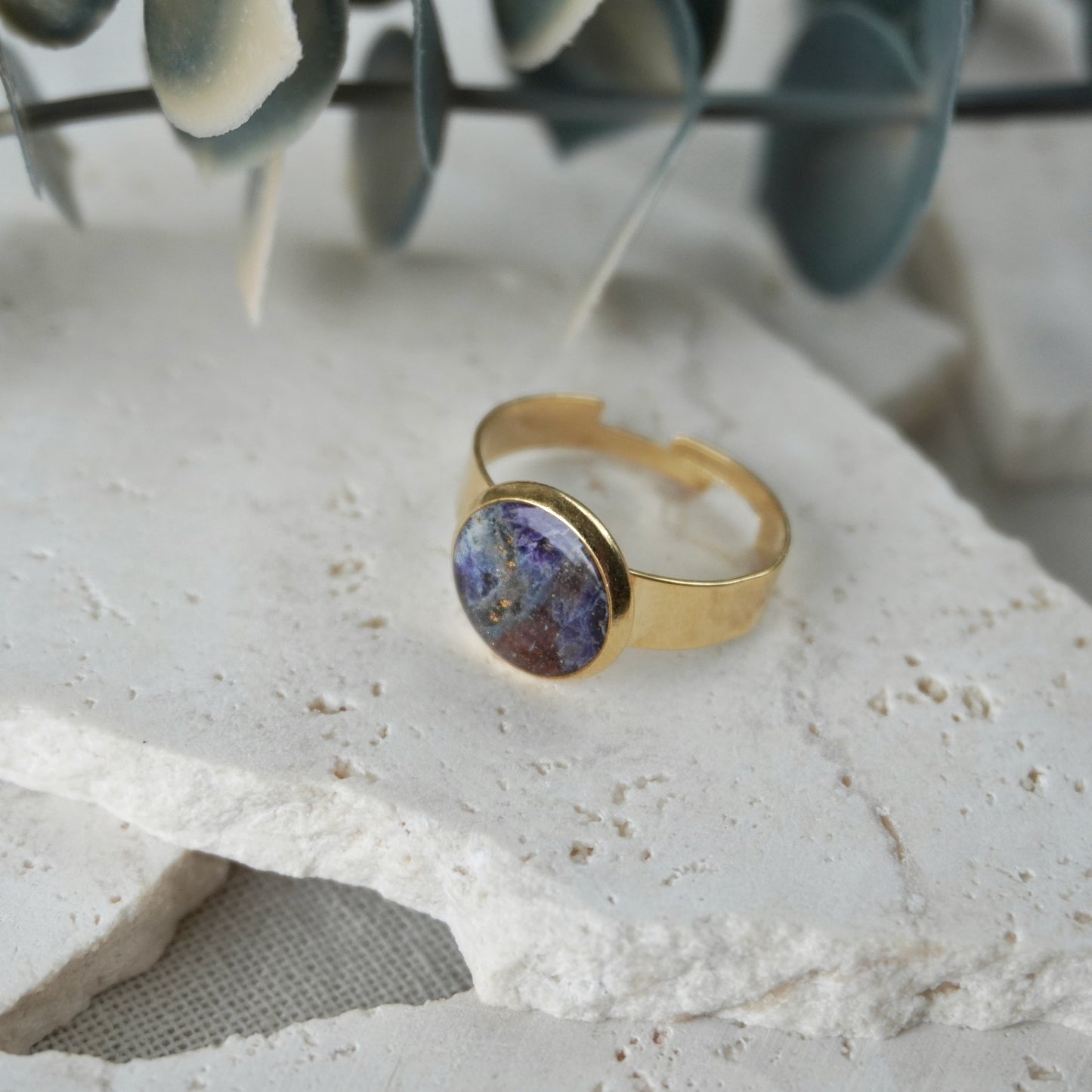 Midnight Storm Adjustable Ring