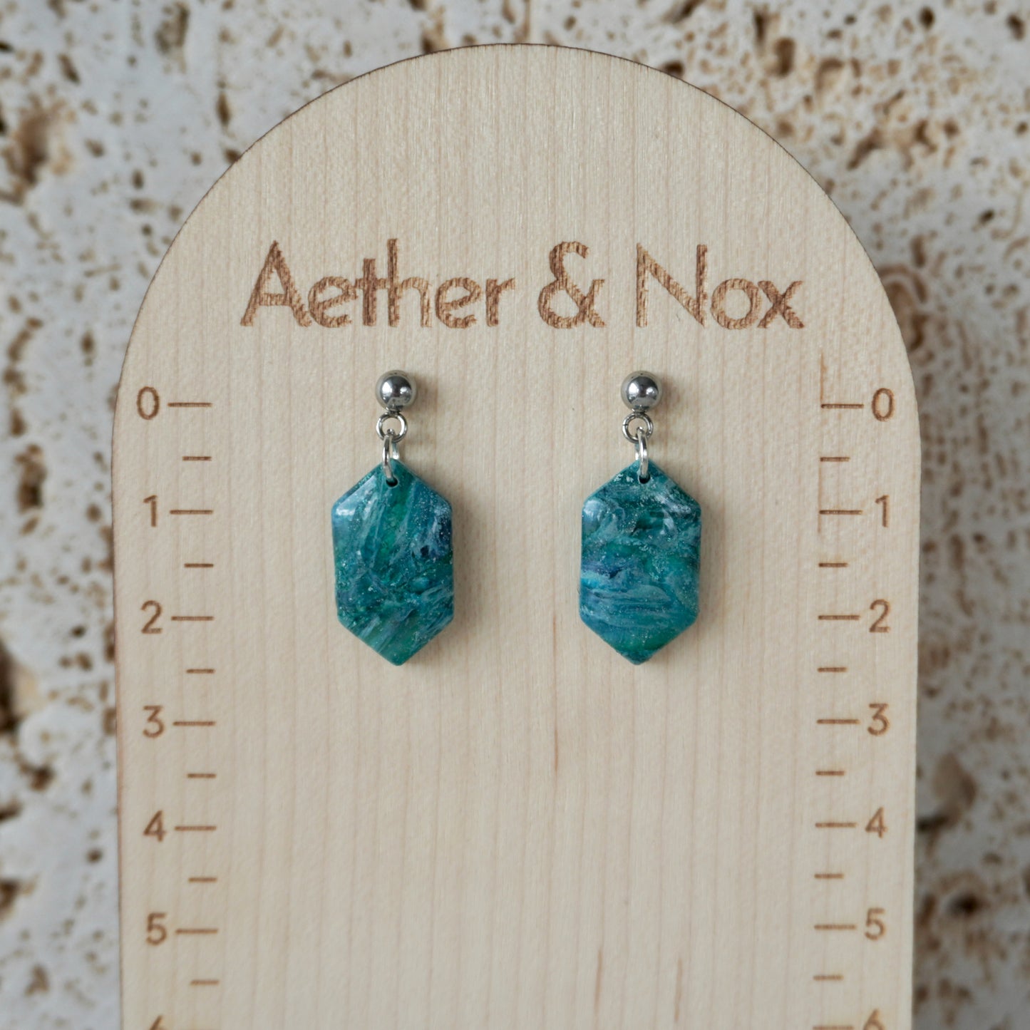 Turquoise inspired Stud Hex